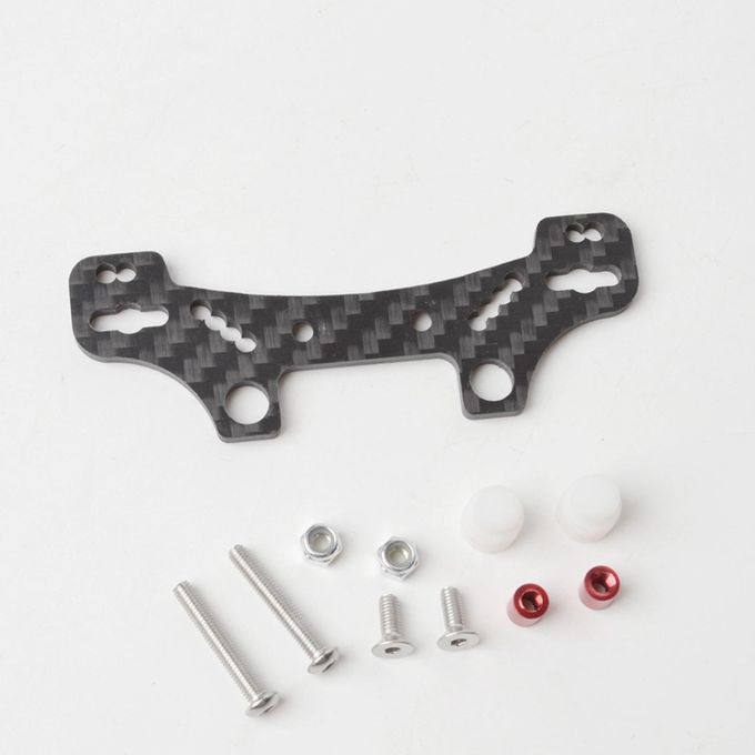 Front/Rear RC Carbon Damper Stay Replacements For Tamiya TT02 1/10