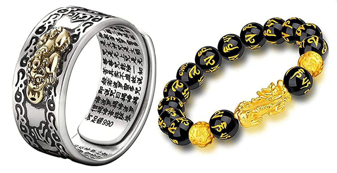Feng Shui Black Obsidian Wealth Bracelet And Ring