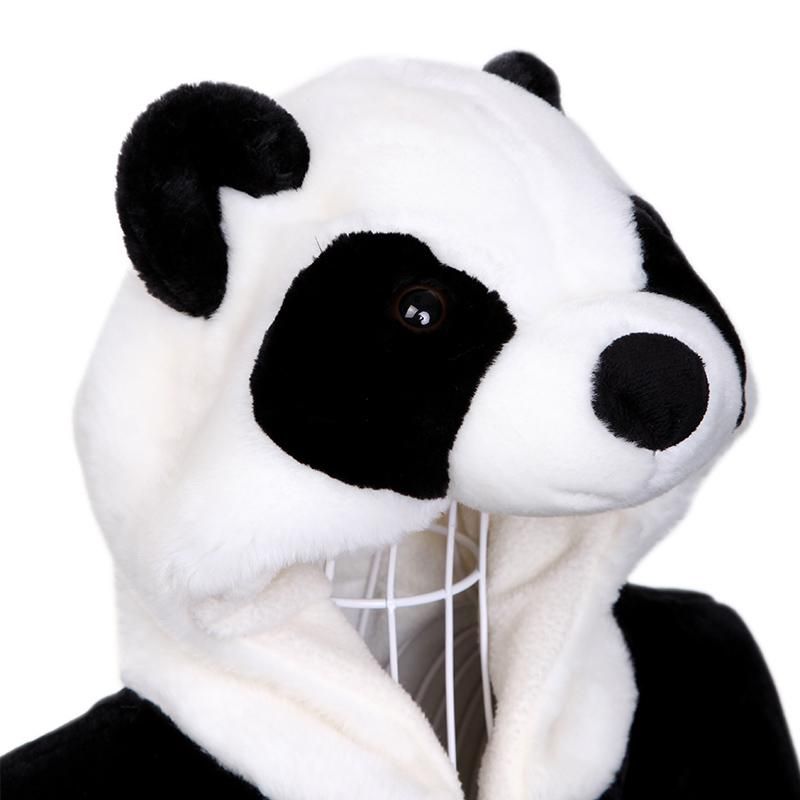 Hooded Panda Vest Cute Thick Plush Tops