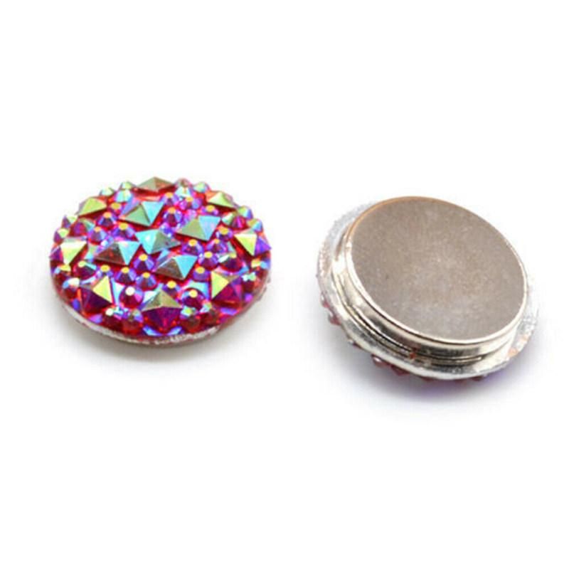 1Pair Muslim Round Magnet Brooch Pins Clasp Hijab Scarf-