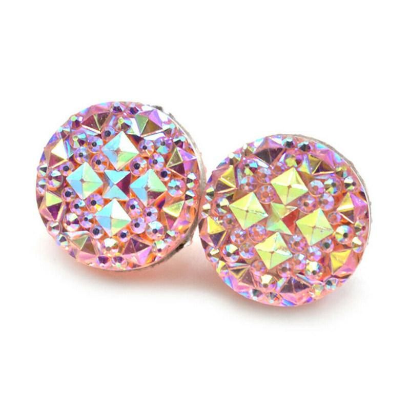 1Pair Muslim Round Magnet Brooch Pins Clasp Hijab Scarf-