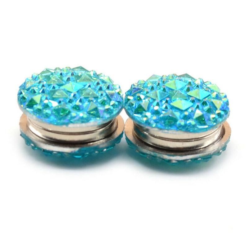 1Pair Muslim Round Magnet Brooch Pins Clasp Hijab Scarf-