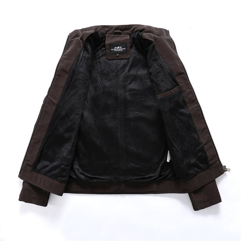 Winter Men's Leather Jacket High Quality PU Leather Coats