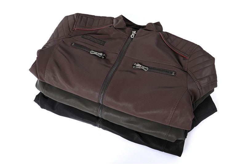 Winter Men's Leather Jacket High Quality PU Leather Coats