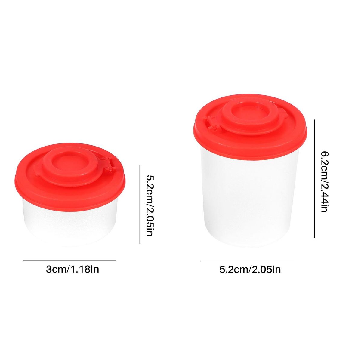 4 Pieces Salt and Pepper Shakers Spice Containers with Lids