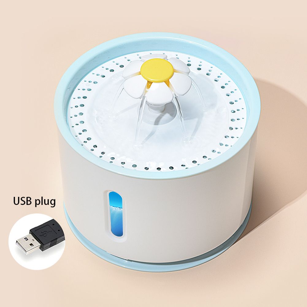 2.4L Automatic Pet Water Fountain With LED Electric USB Dog