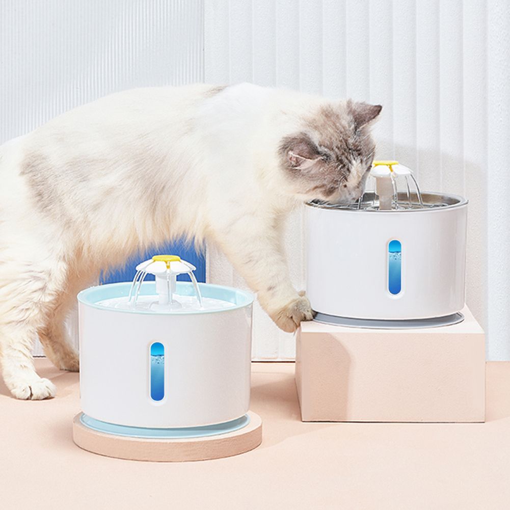 2.4L Automatic Pet Water Fountain With LED Electric USB Dog