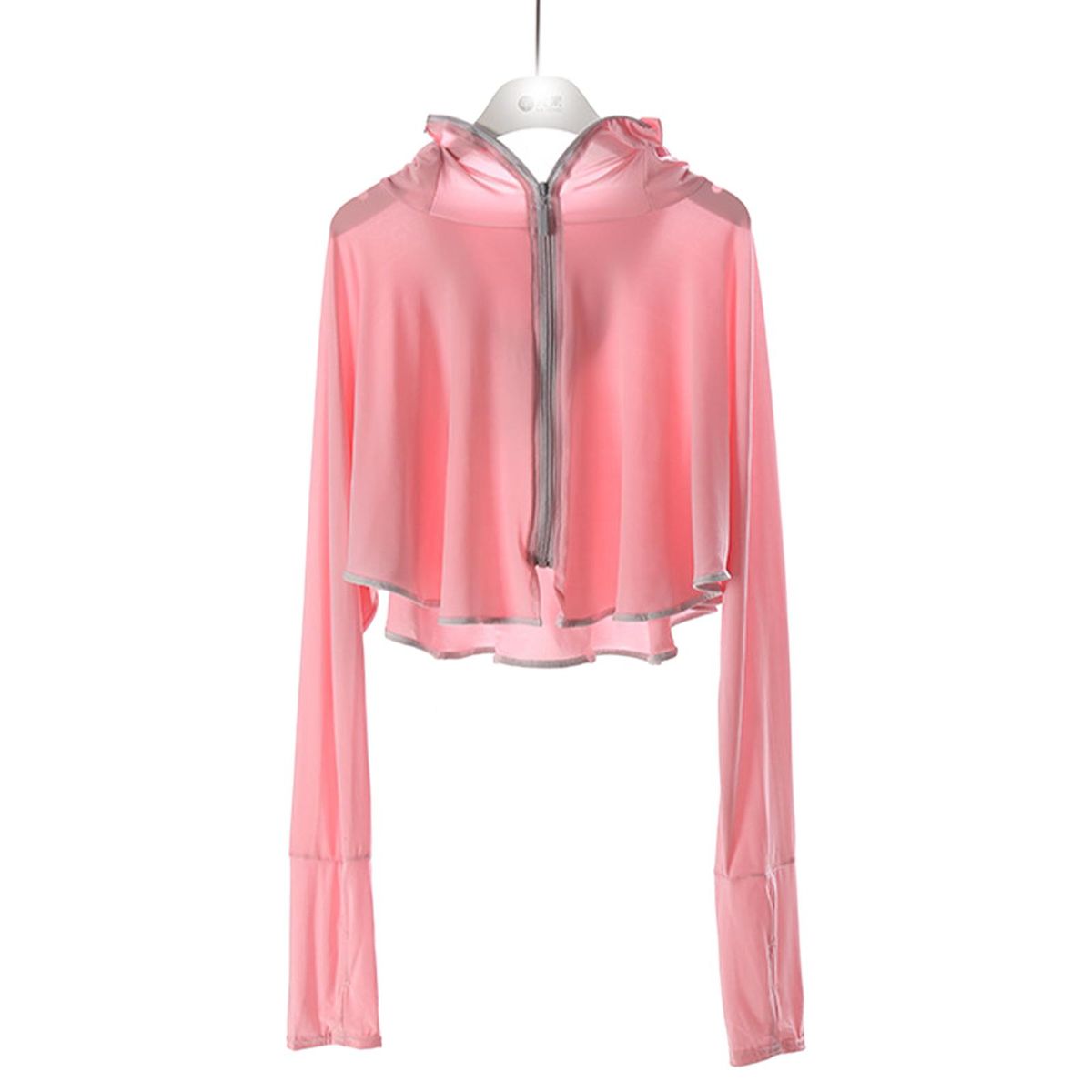 Thin Women Sun Protection Clothing Sun Proof Summer Shirt Jacket Pink
