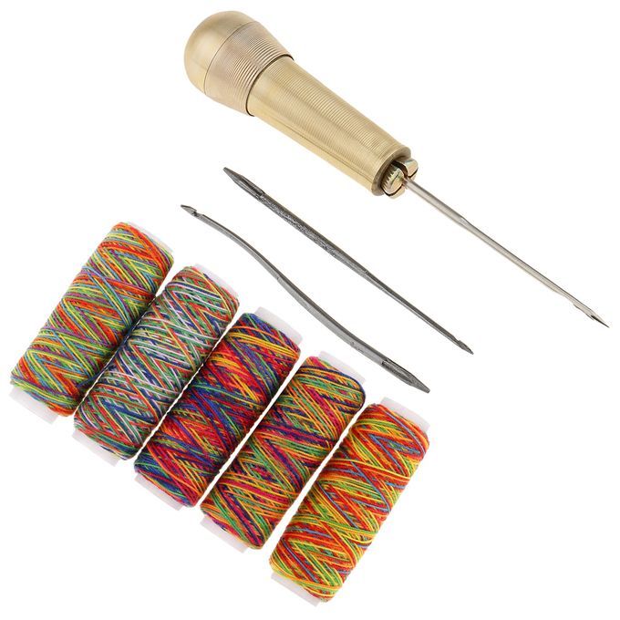 Hand Stitcher Thread Spools Sewing  Tool Set For Canvas Leather