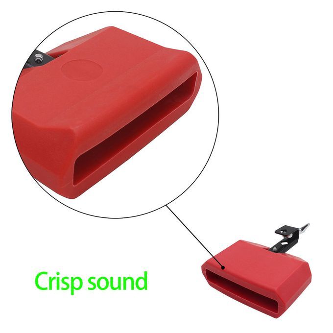 Low Pitched Plastic Cowbell W/ Mallet For Cow Bell Bracket Red High