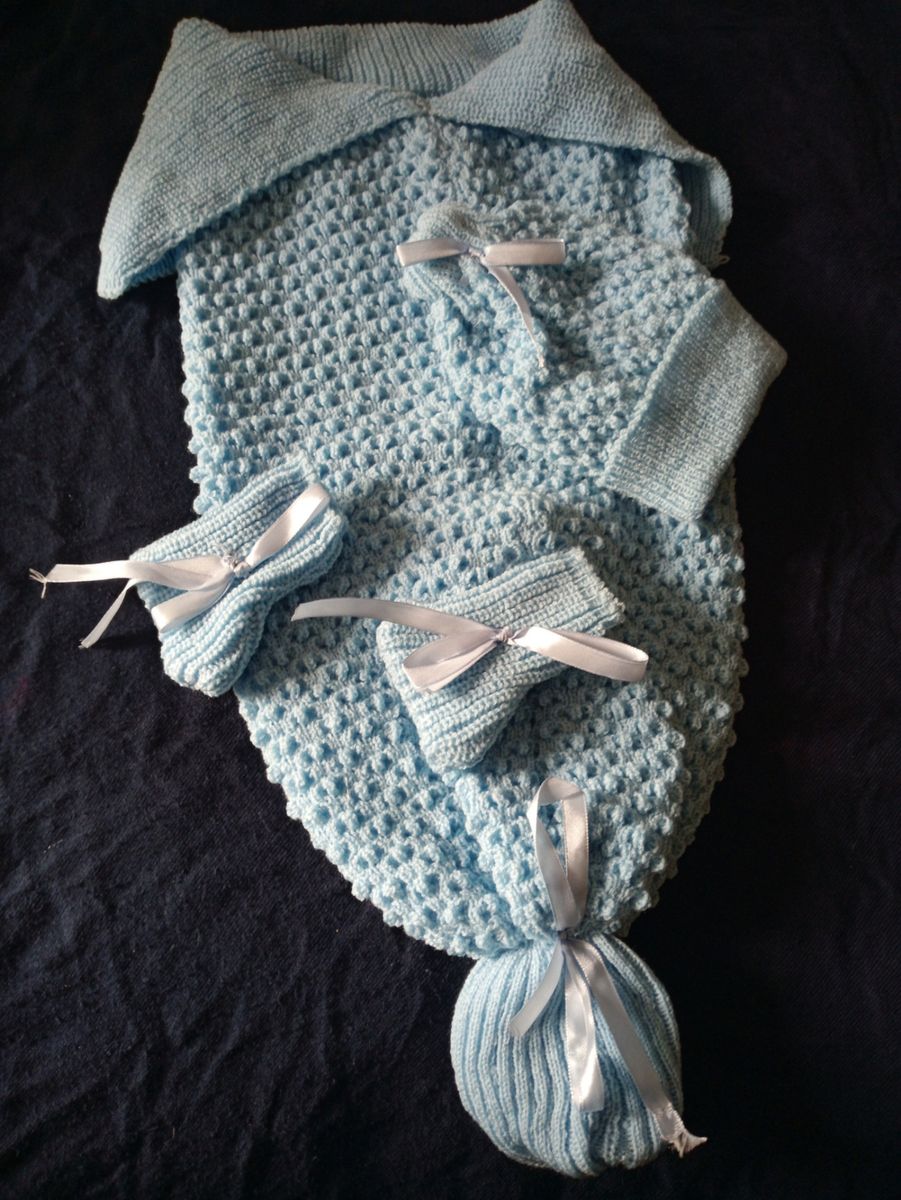 Unisex Baby Shawl A4 - Blue