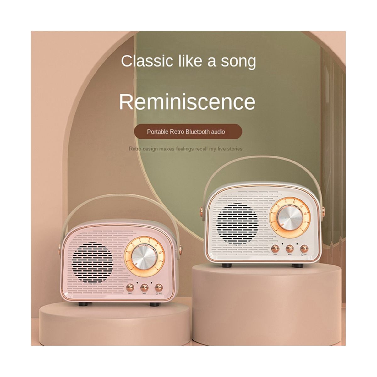 Retro Mini Bluetooth Speaker Classical Music Player Sound Stereo Subwoofer Portable Decoration Speakers Home C