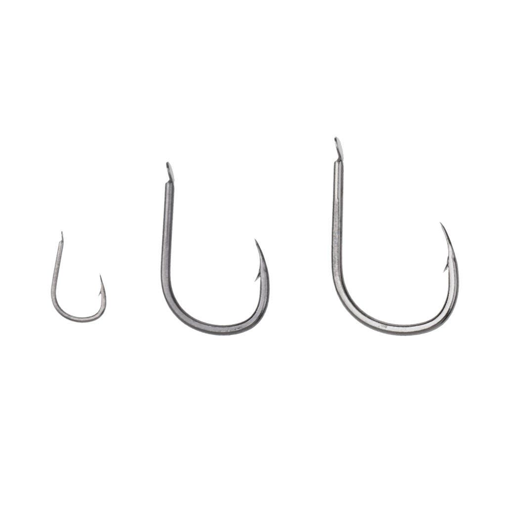 50 Pieces High Carbon Steel  Hooks Barbed Hook Various 10#