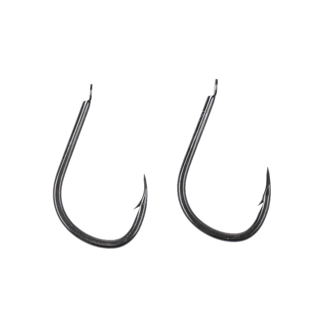 50 Pieces High Carbon Steel  Hooks Barbed Hook Various 10#