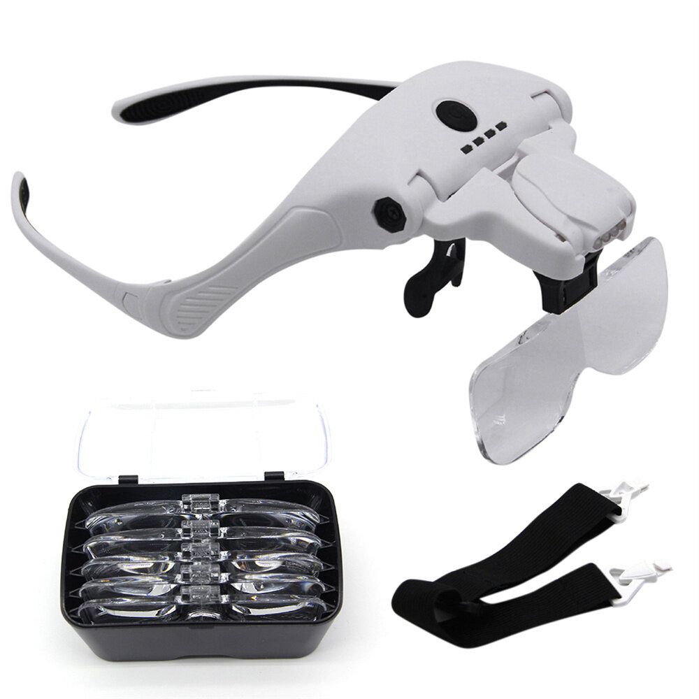 300mah Professional Magnifying Glasses With 5 Lens 1X-3.5X 4