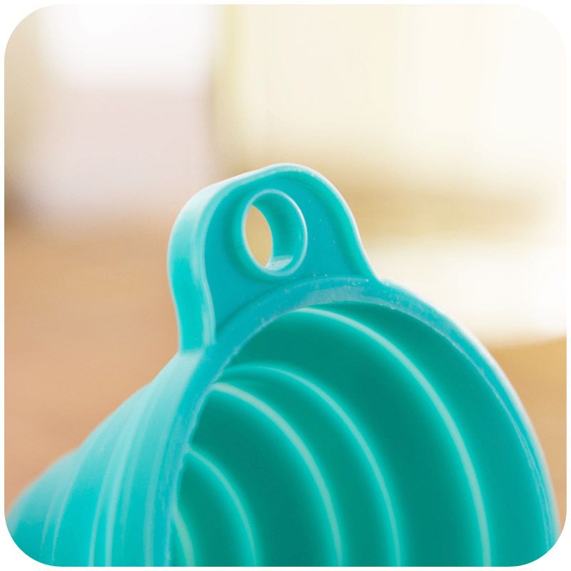 3pcs Kitchen Mini Silicone Funnel Foldable