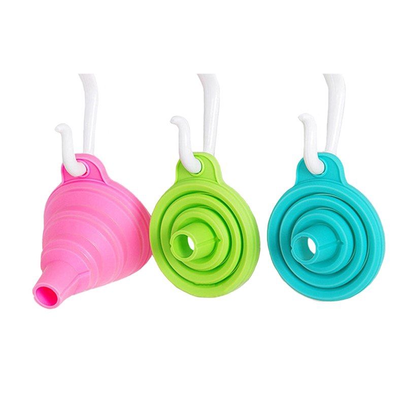 3pcs Kitchen Mini Silicone Funnel Foldable