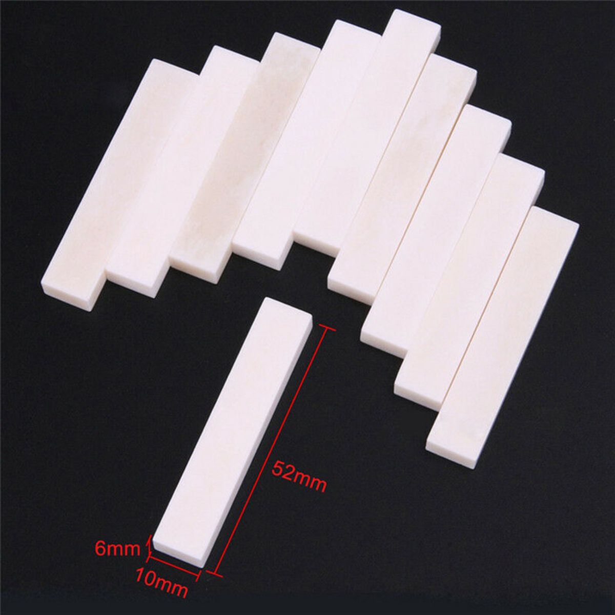 3PCS Guitar Blank Bone Nuts For Electric Bass Guitar