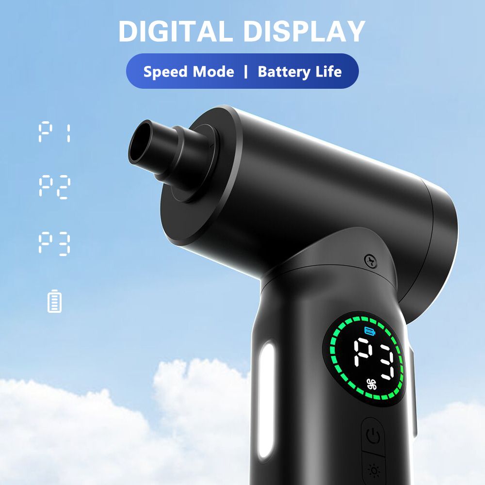 2-in-1 Electric Air Duster Inflator 50000RPM Rechargeable