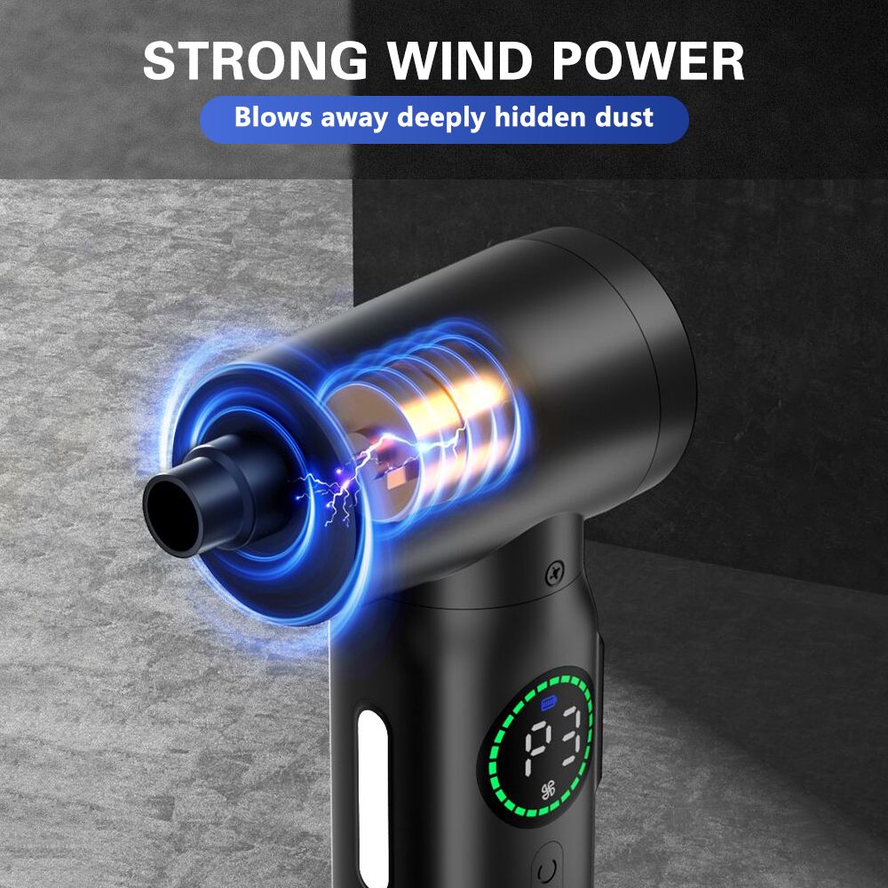 2-in-1 Electric Air Duster Inflator 50000RPM Rechargeable