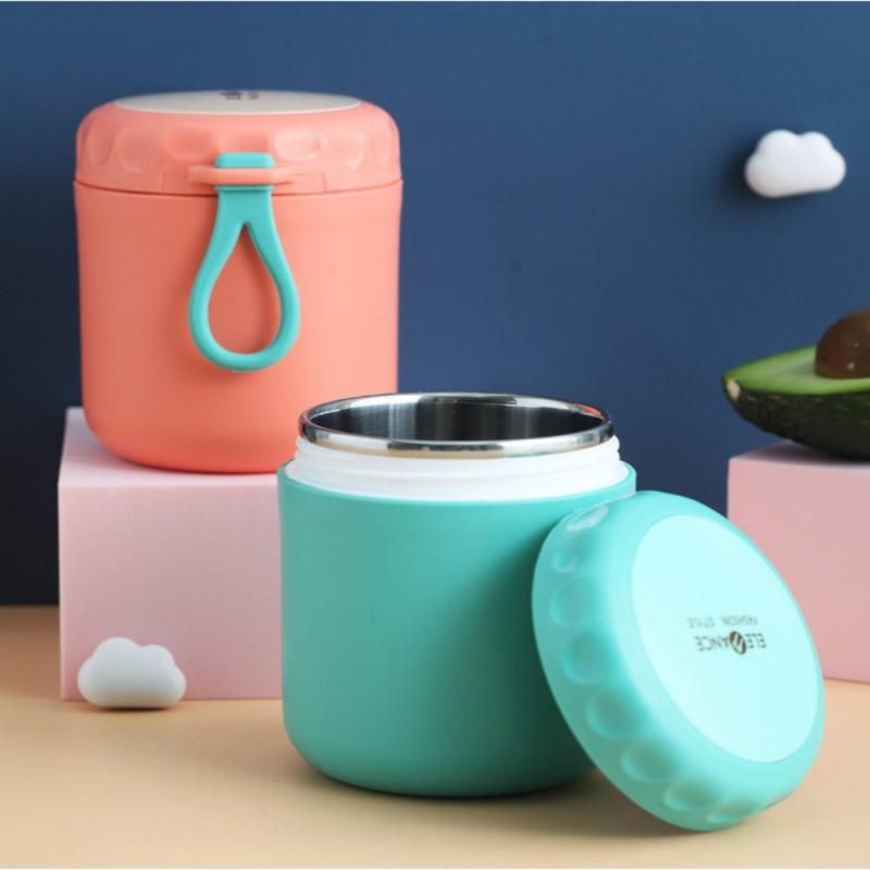 430ml Stainless Steel Thermos Food Soup Container Thermos Portable Lunch Box Children Thermos Lunch Box Kitchen Accessories Blue