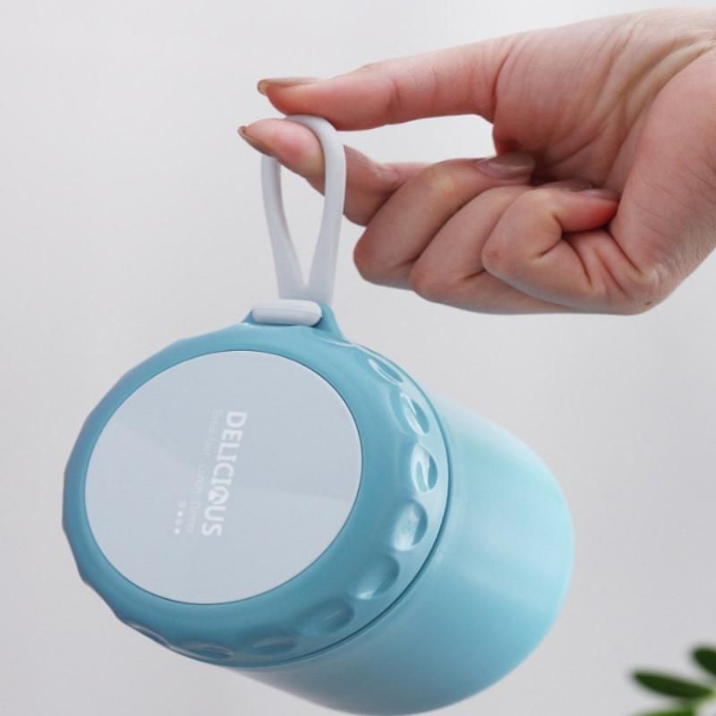 430ml Stainless Steel Thermos Food Soup Container Thermos Portable Lunch Box Children Thermos Lunch Box Kitchen Accessories Blue