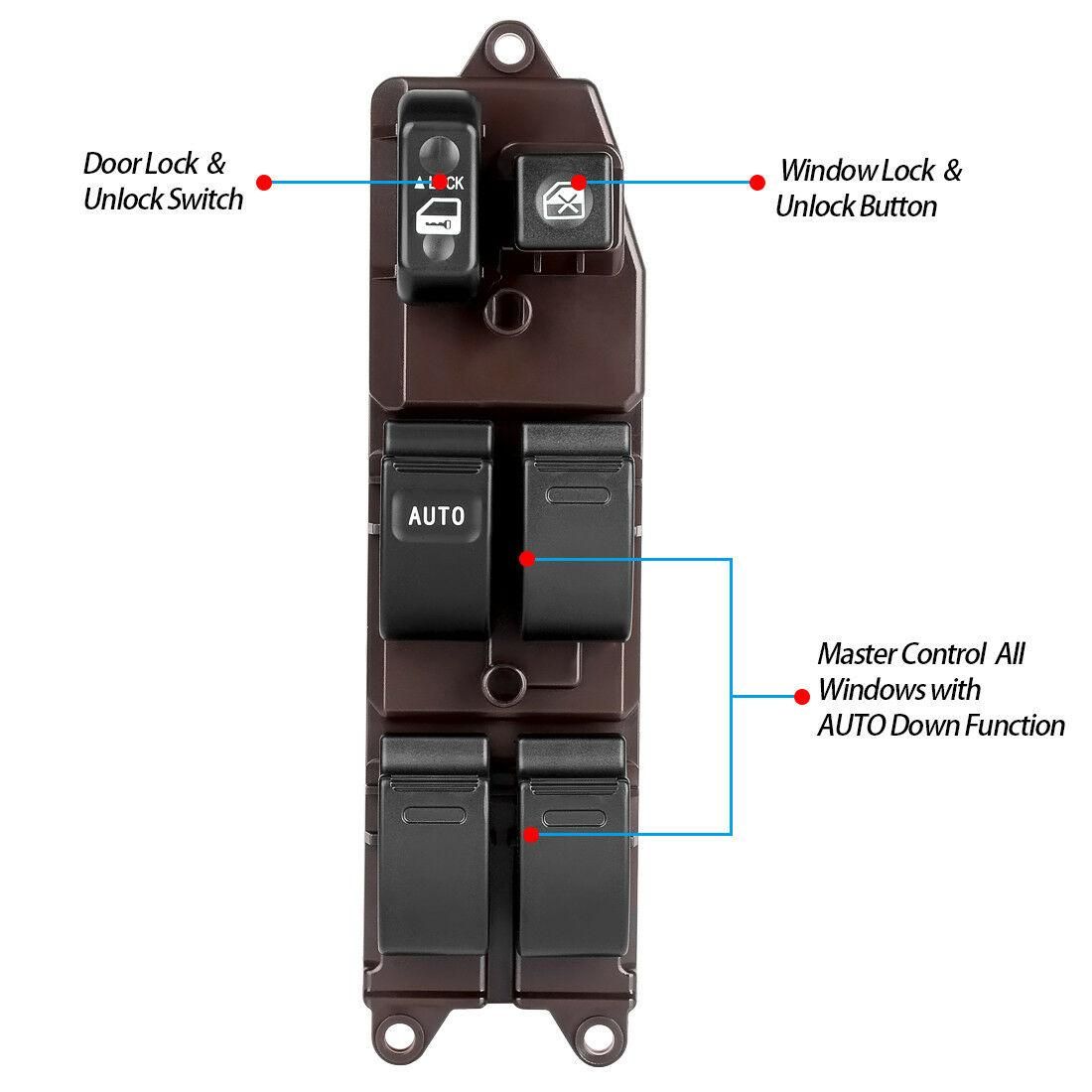 Power Window Master Switch for Toyota Corolla Camry Sienna