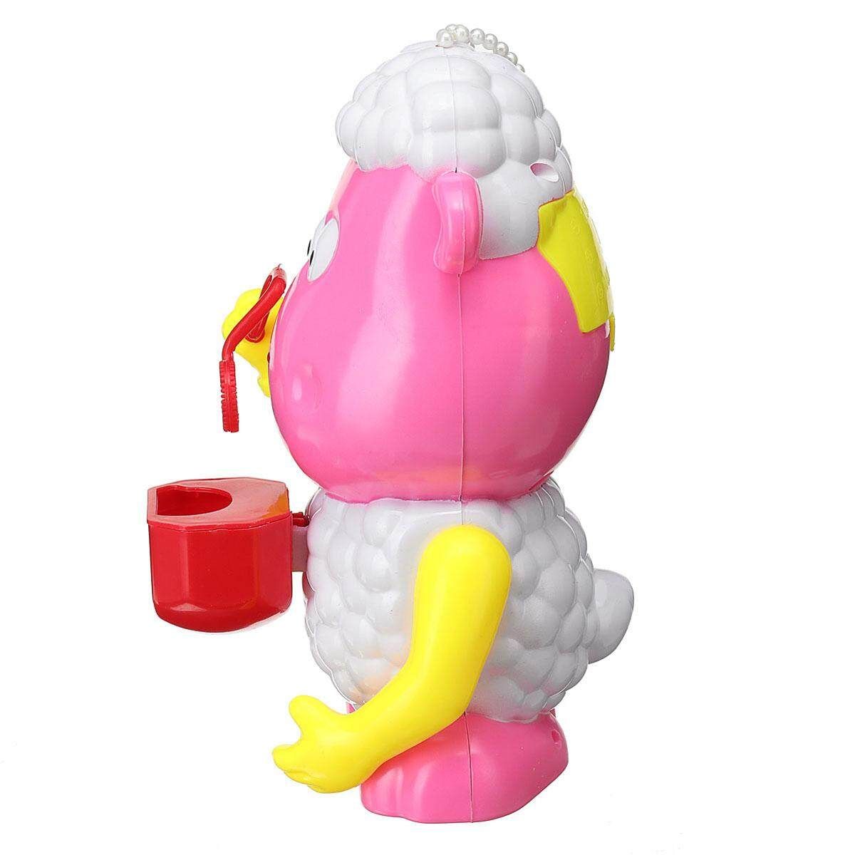 Kids Electric Bubble Tub Sheep Music Toy Automatic Shower Machine Blower Maker Red (red)