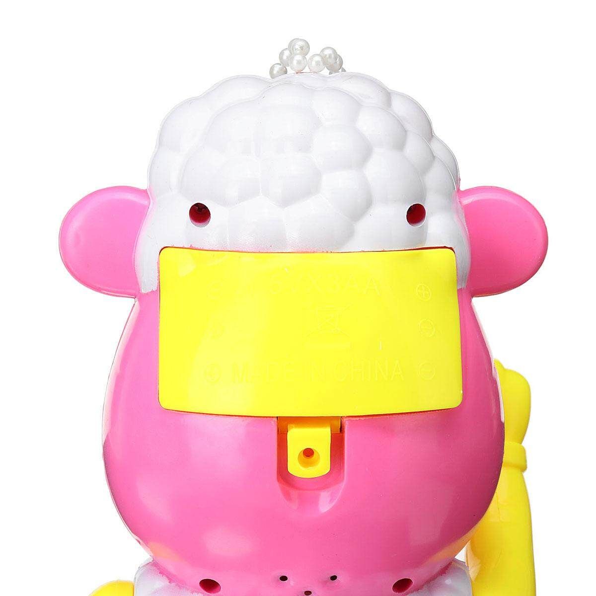 Kids Electric Bubble Tub Sheep Music Toy Automatic Shower Machine Blower Maker Red (red)