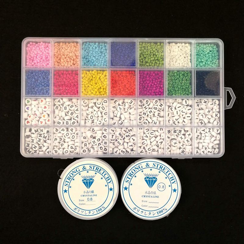DIY Jewelry Accessories 28 Grid 5000 Rice Beads Box