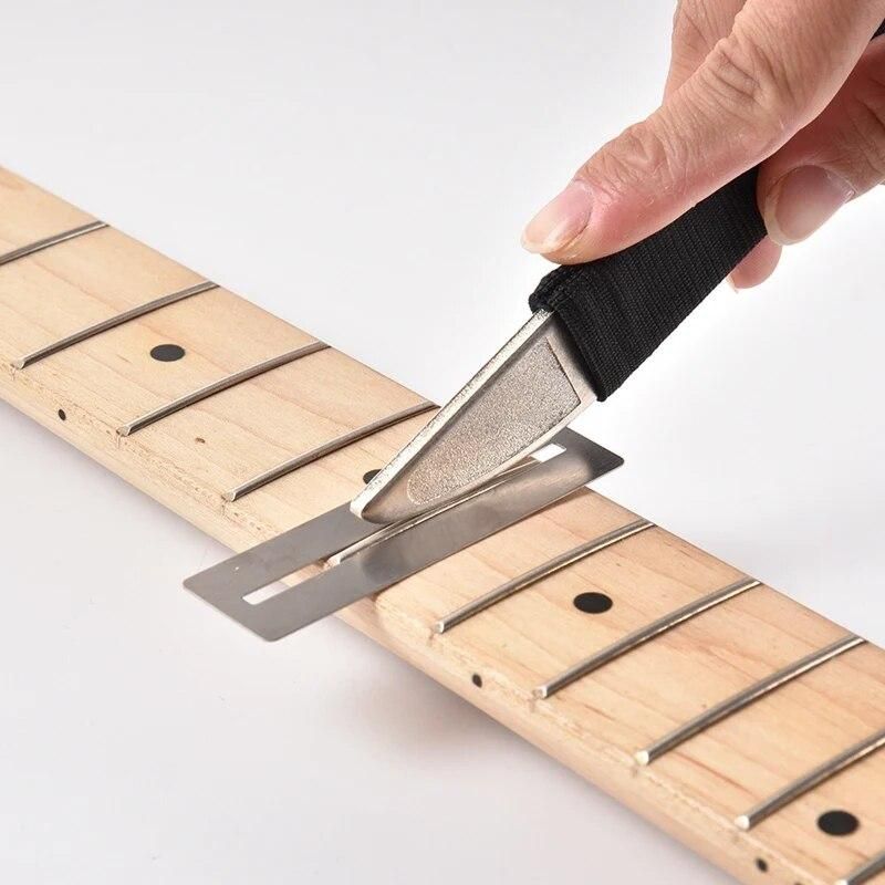 Guitar Fret File Professional Luthier Tool Stainless Steel File for Guitar Frets with Diamond Abrasives for Bass Ukulele