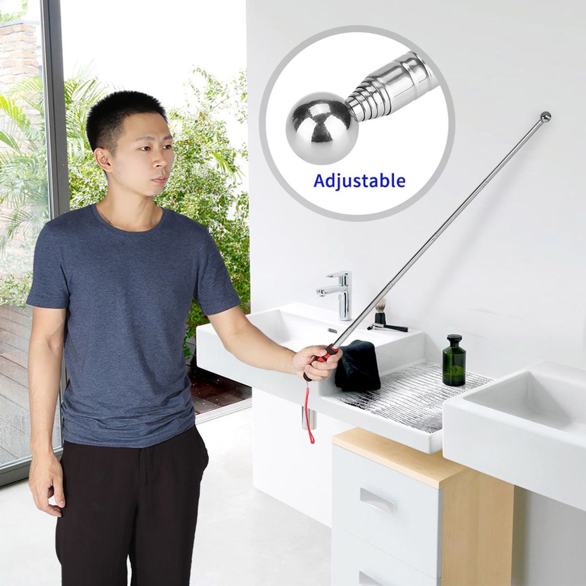 115cm Thickened Telescopic Rod Hollowing Drum Detection