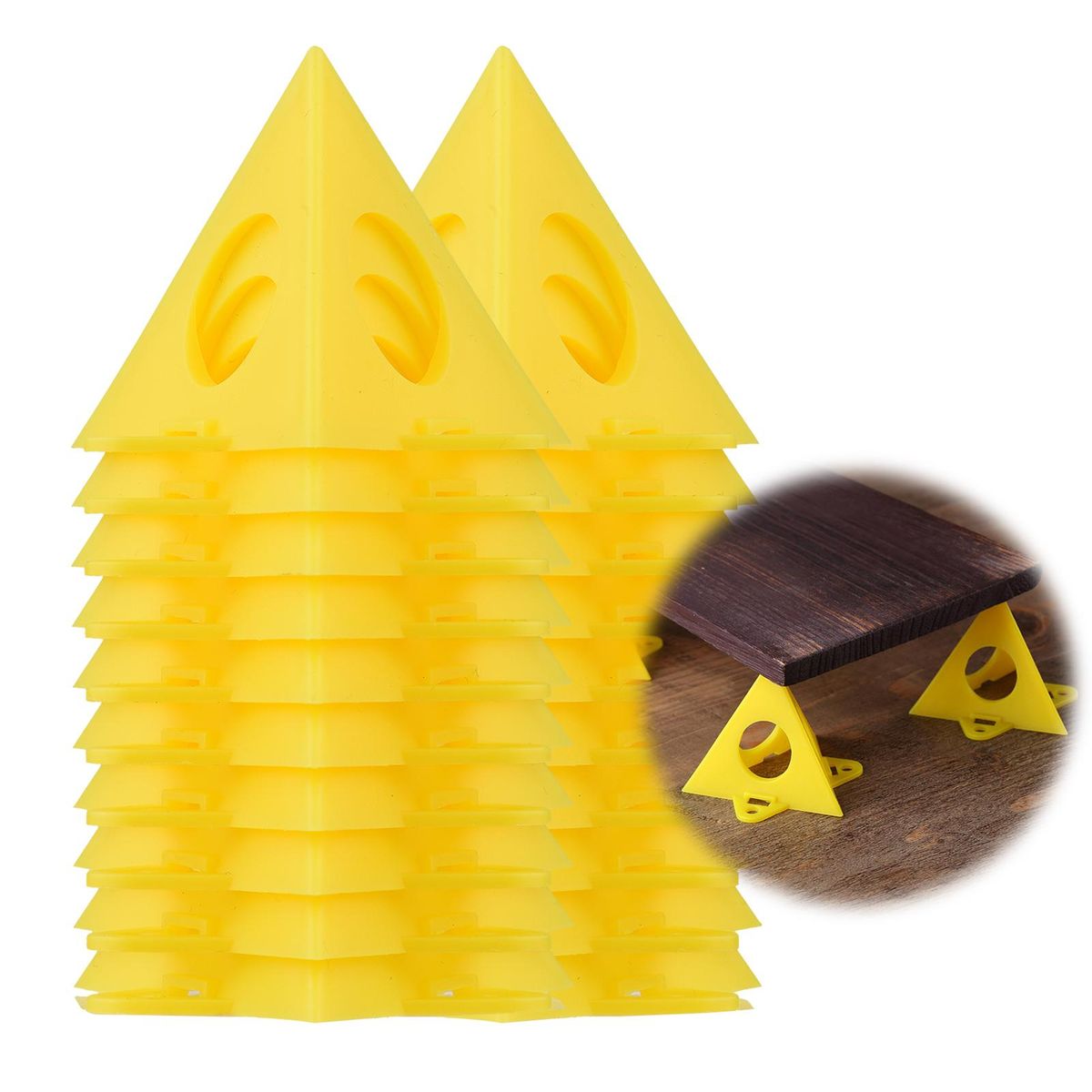 20 PCS Stackable Painting Stands Mini Cone Paint Rack Canvas Cabinet Doors Riser Support for Shutters Furniture Crafts Moldings