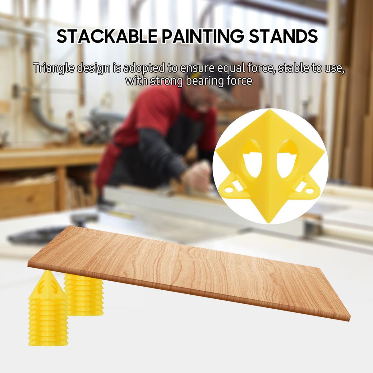 20 PCS Stackable Painting Stands Mini Cone Paint Rack Canvas Cabinet Doors Riser Support for Shutters Furniture Crafts Moldings