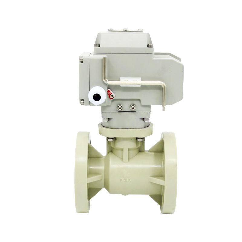 Electric Drain Flanged Ball Valve Drain Electric Ball Valve PVC Ball Valve High Platform D836T-16 Switch Type Electrical Installation