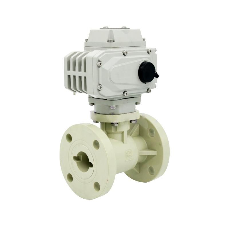 Electric Drain Flanged Ball Valve Drain Electric Ball Valve PVC Ball Valve High Platform D836T-16 Switch Type Electrical Installation