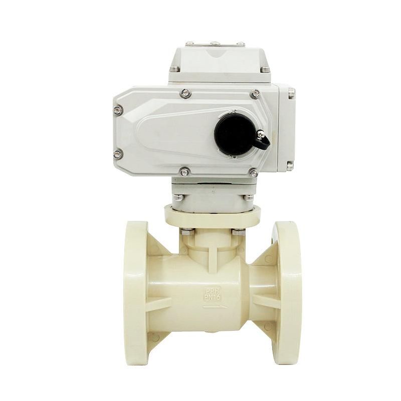 Electric Drain Flanged Ball Valve Drain Electric Ball Valve PVC Ball Valve High Platform D836T-16 Switch Type Electrical Installation