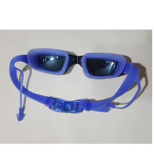 Antifog Mirror Coated Uv Protection Swimming Goggles - Blue