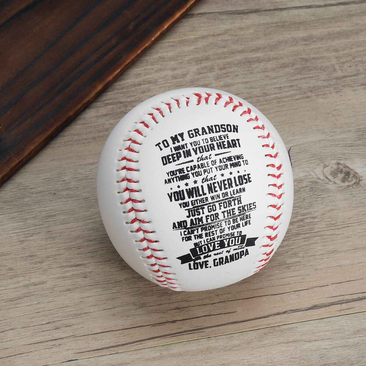 To My Son Dad Engraved Baseball Gift Oft Toy PU Foamed Training Exercise 9 Inch