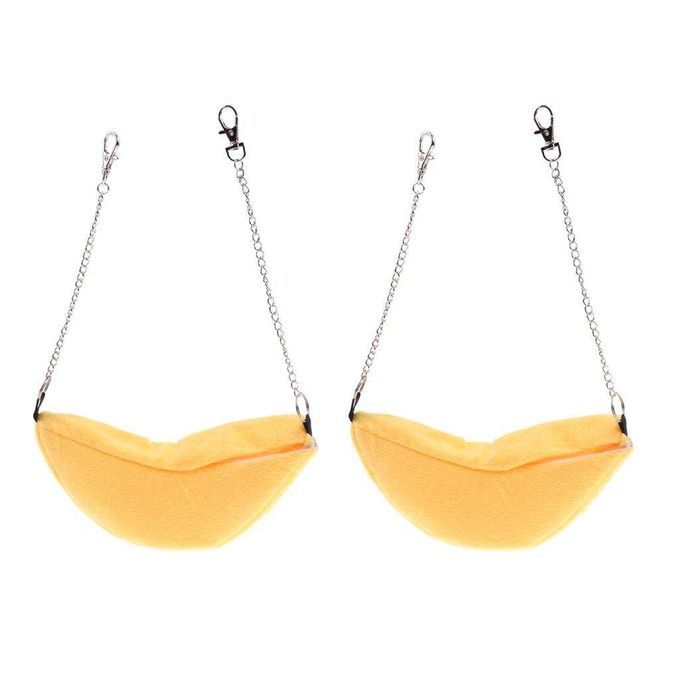 2Pc BANANA Hammock Hamster Bed Small Animal House Cage Nest For Yellow