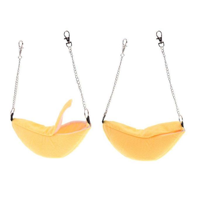 2Pc BANANA Hammock Hamster Bed Small Animal House Cage Nest For Yellow