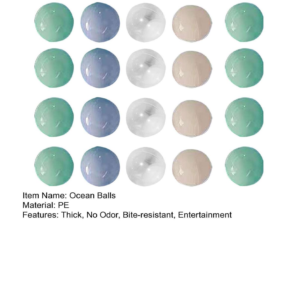 100Pcs Ball Pit Balls Macaron Color Ball Pit Balls