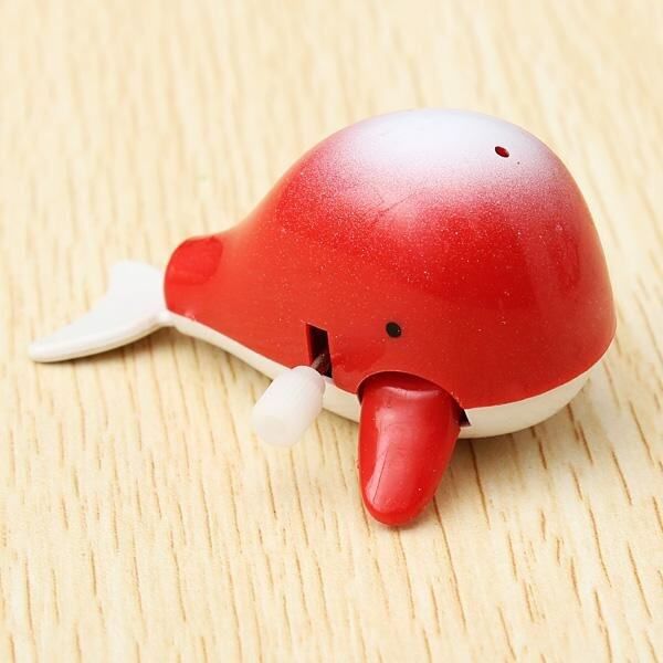 Baby Children Kids Bath Bathing Fun Clockwork Wind Up Dolphin Swimming Tub Toy Apricot