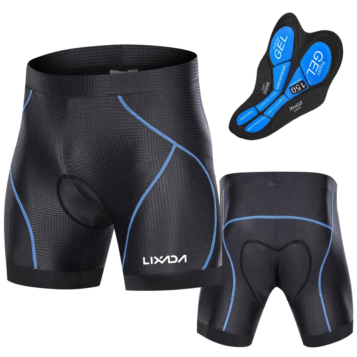 Men Bike Padded Shorts With Anti-Slip Leg Grips