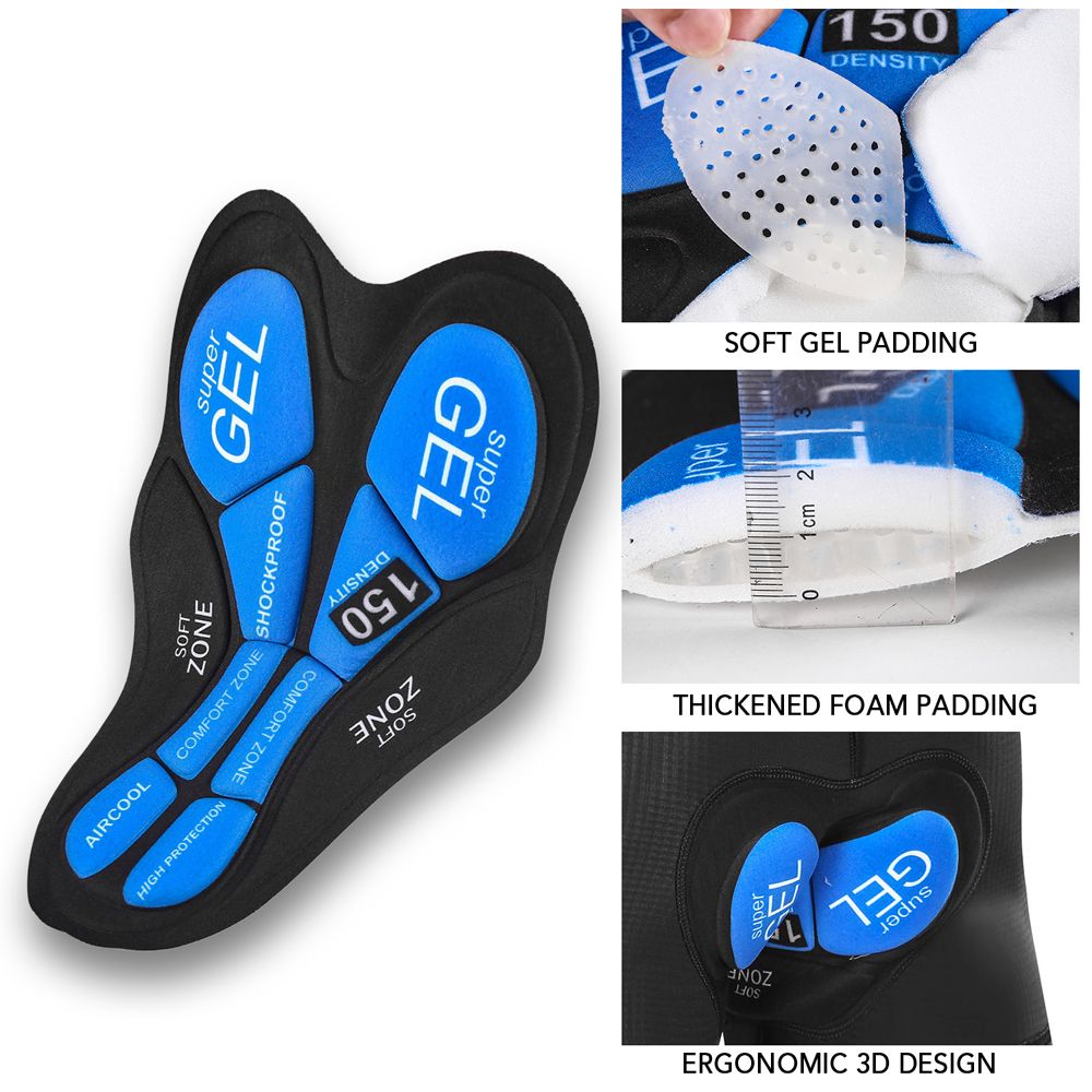 Men Bike Padded Shorts With Anti-Slip Leg Grips