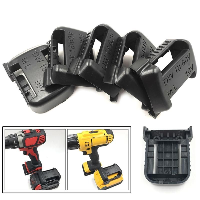 5Pcs/Set Battery Mounts Storage Holder for Milwau M18/DW