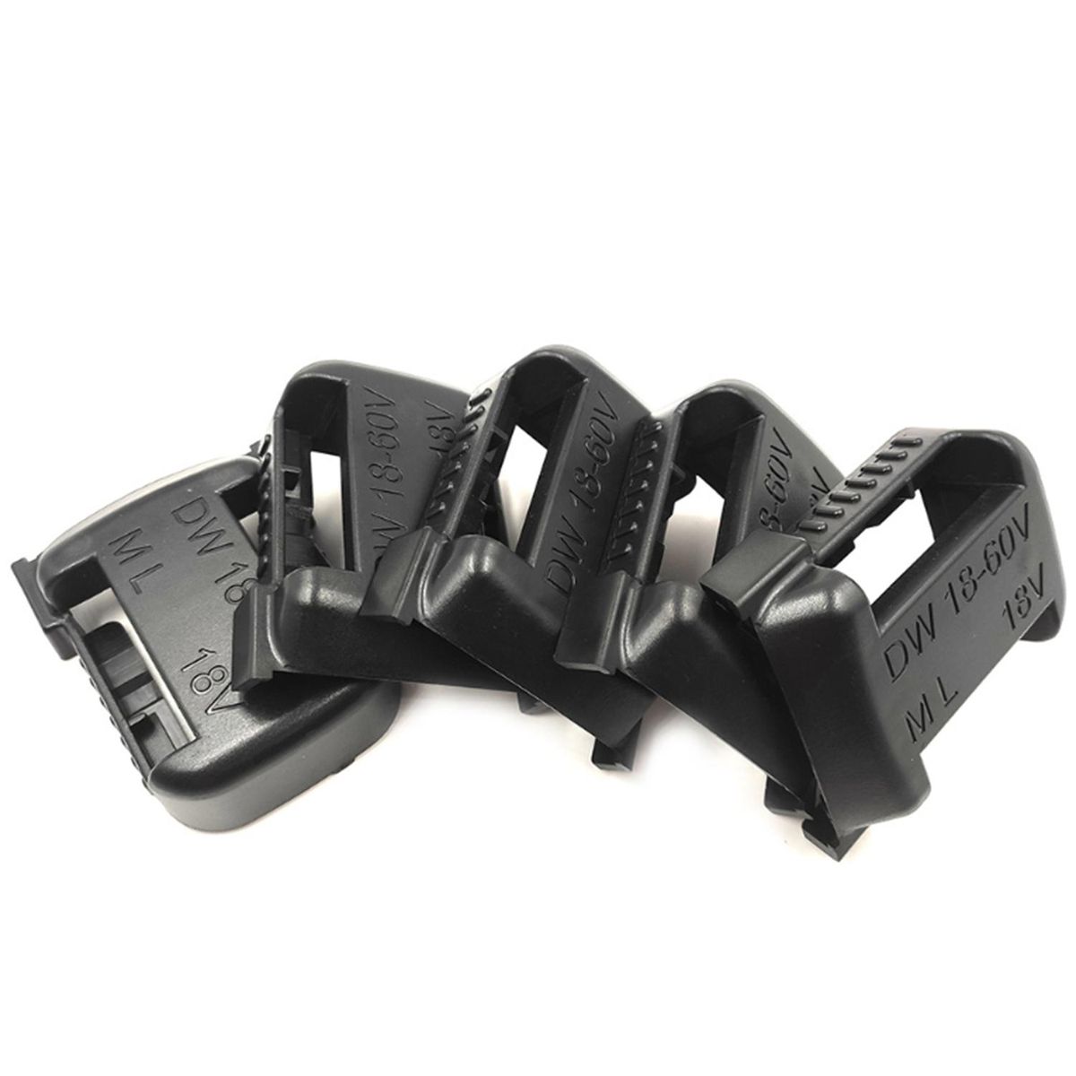 5Pcs/Set Battery Mounts Storage Holder for Milwau M18/DW