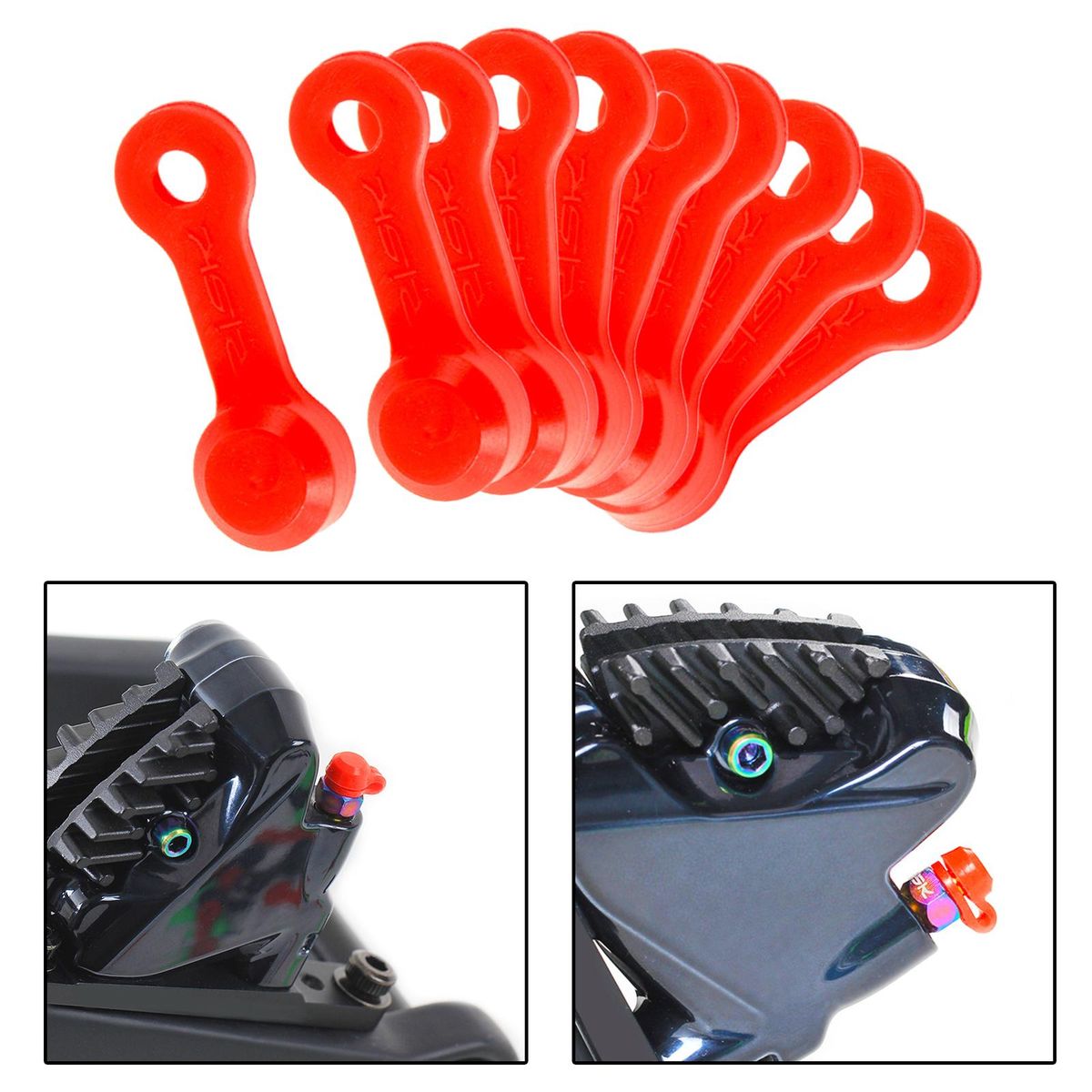 10x Brake Bleed Nipple Rubber  Dust Cover Grease Zerk Fitting  Red 10