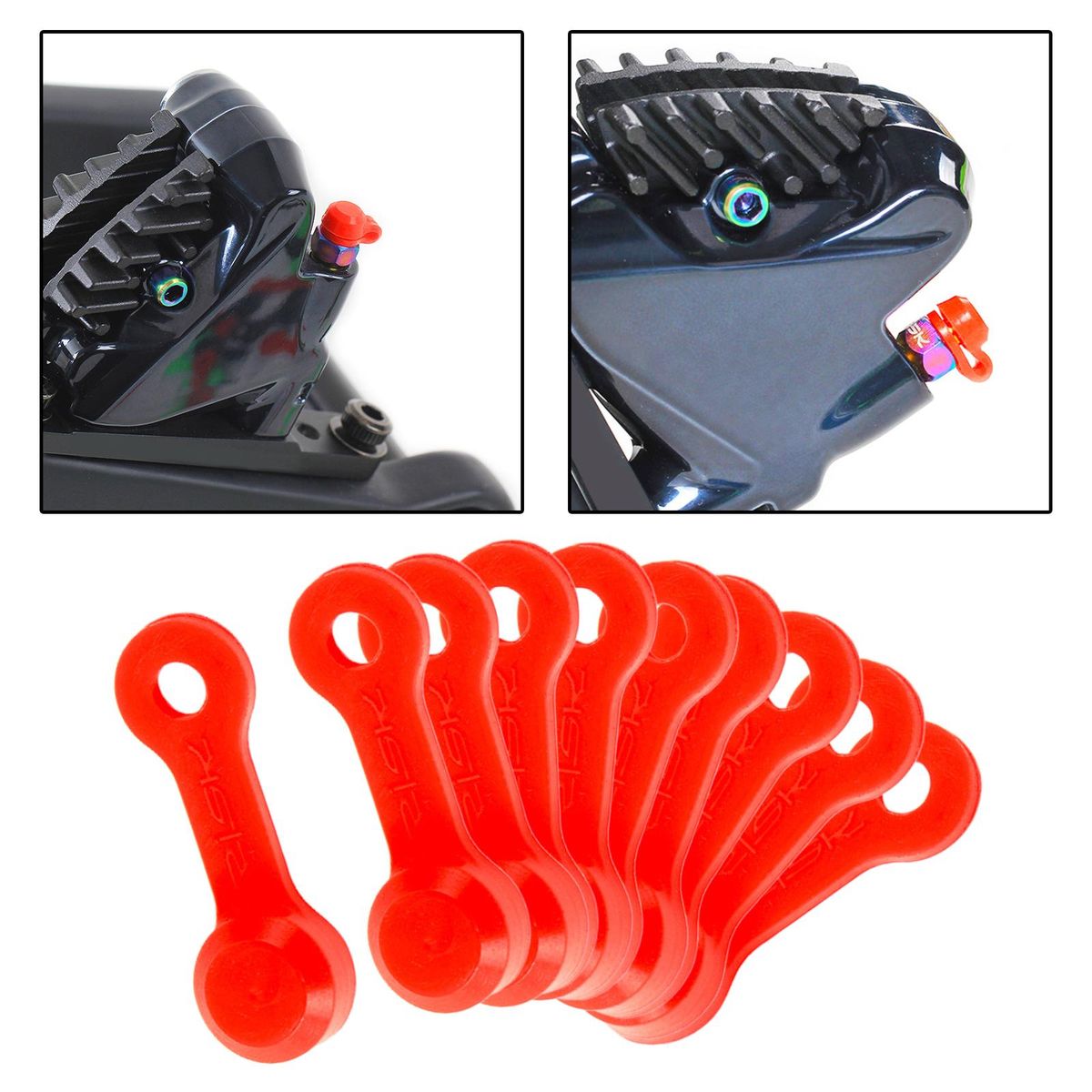 10x Brake Bleed Nipple Rubber  Dust Cover Grease Zerk Fitting  Red 10