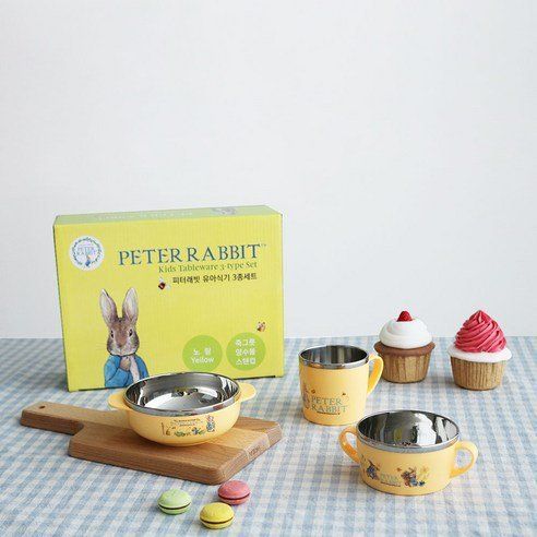 Peter Rabbit Baby Safety Stainless Steel 3-piece Tableware